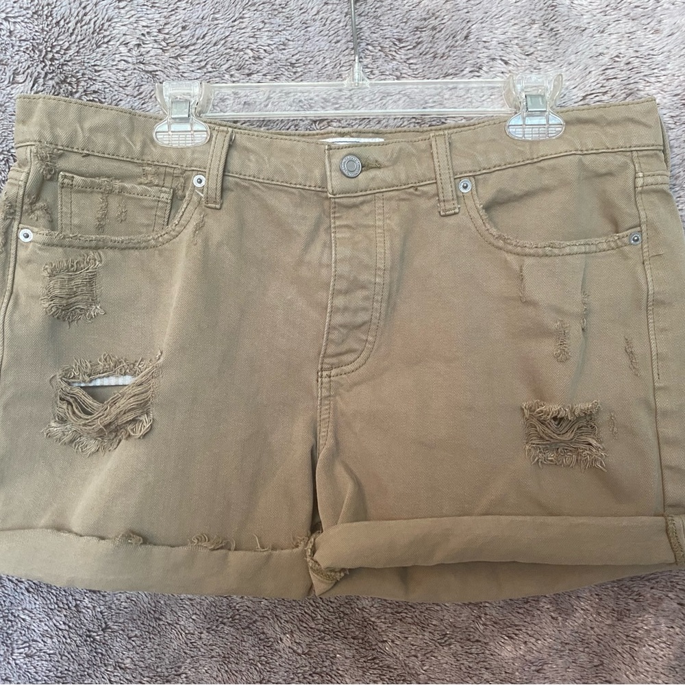The Boyfriend Cutoffs fit like 14